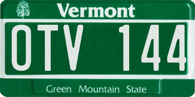 VT license plate OTV144