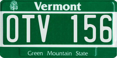 VT license plate OTV156