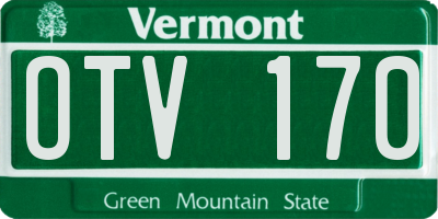 VT license plate OTV170