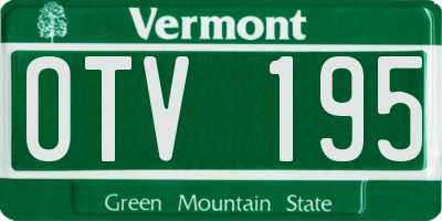 VT license plate OTV195