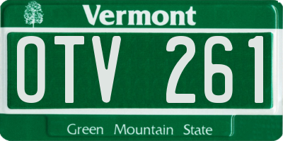 VT license plate OTV261