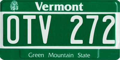 VT license plate OTV272