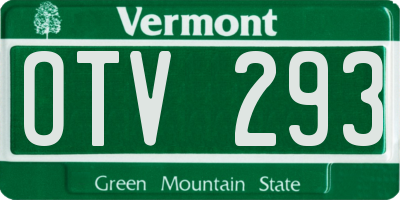 VT license plate OTV293