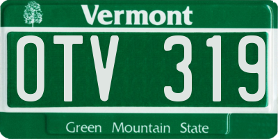 VT license plate OTV319