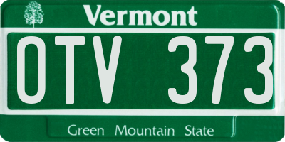 VT license plate OTV373