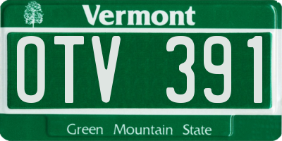 VT license plate OTV391