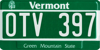 VT license plate OTV397
