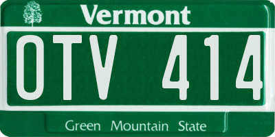 VT license plate OTV414