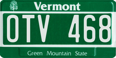 VT license plate OTV468