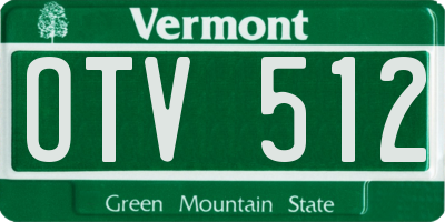 VT license plate OTV512