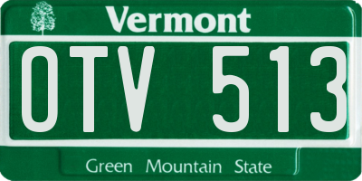 VT license plate OTV513