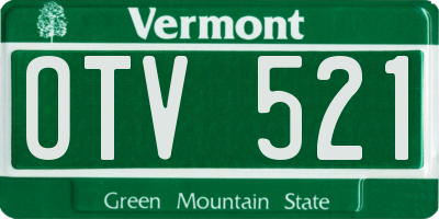 VT license plate OTV521