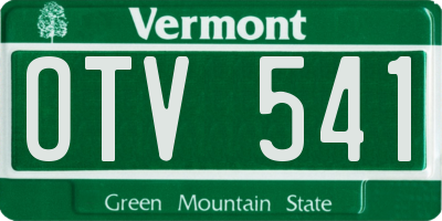 VT license plate OTV541