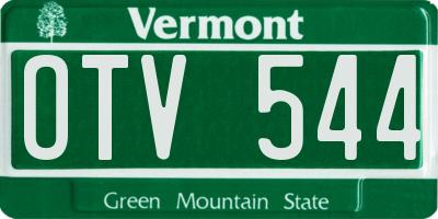 VT license plate OTV544