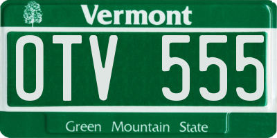 VT license plate OTV555