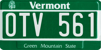 VT license plate OTV561