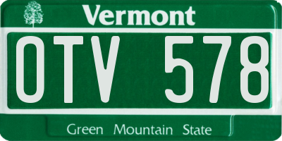 VT license plate OTV578