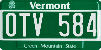 VT license plate OTV584