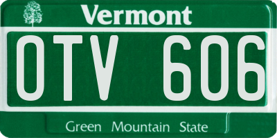 VT license plate OTV606