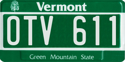VT license plate OTV611