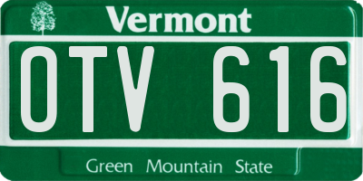 VT license plate OTV616