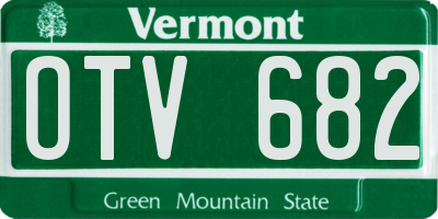 VT license plate OTV682
