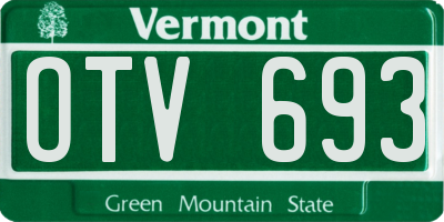 VT license plate OTV693