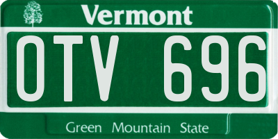 VT license plate OTV696