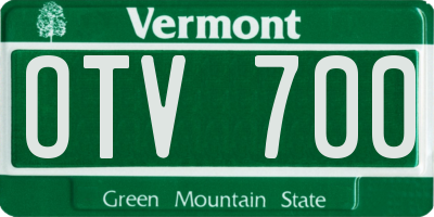VT license plate OTV700