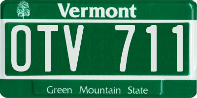 VT license plate OTV711
