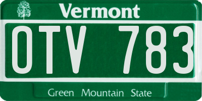 VT license plate OTV783