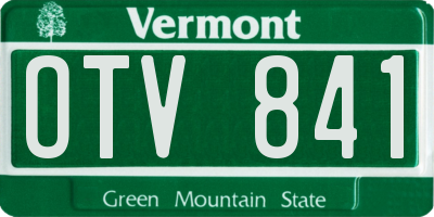 VT license plate OTV841