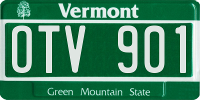 VT license plate OTV901