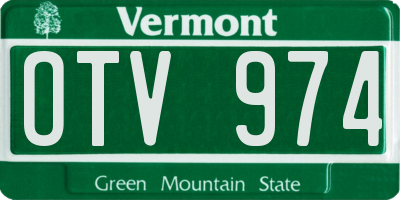 VT license plate OTV974
