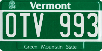 VT license plate OTV993