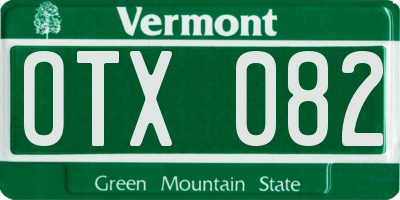 VT license plate OTX082