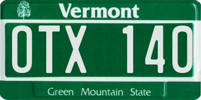 VT license plate OTX140