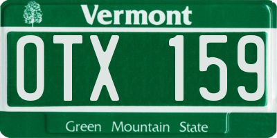 VT license plate OTX159