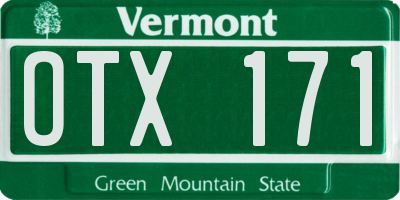 VT license plate OTX171