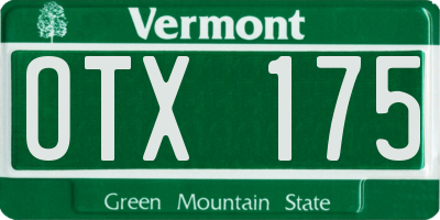 VT license plate OTX175
