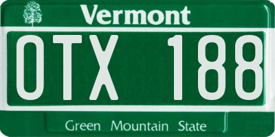 VT license plate OTX188