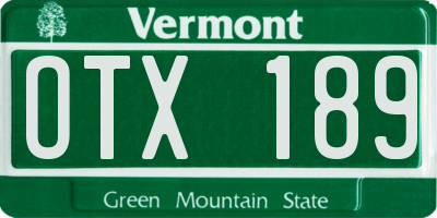 VT license plate OTX189