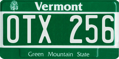 VT license plate OTX256