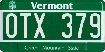VT license plate OTX379