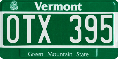 VT license plate OTX395