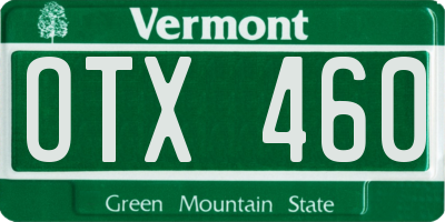 VT license plate OTX460