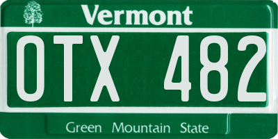 VT license plate OTX482