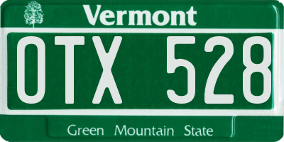 VT license plate OTX528