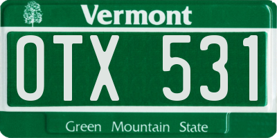 VT license plate OTX531