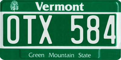 VT license plate OTX584